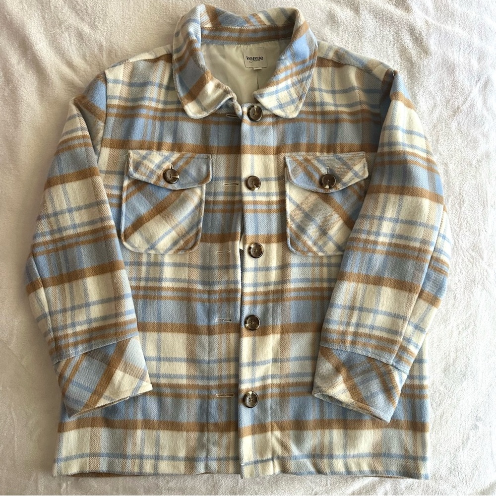 Baby Blue Plaid Jacket